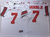 Ohio State Buckeyes 7 Dwayne Haskins Jr White College Football Jersey,baseball caps,new era cap wholesale,wholesale hats